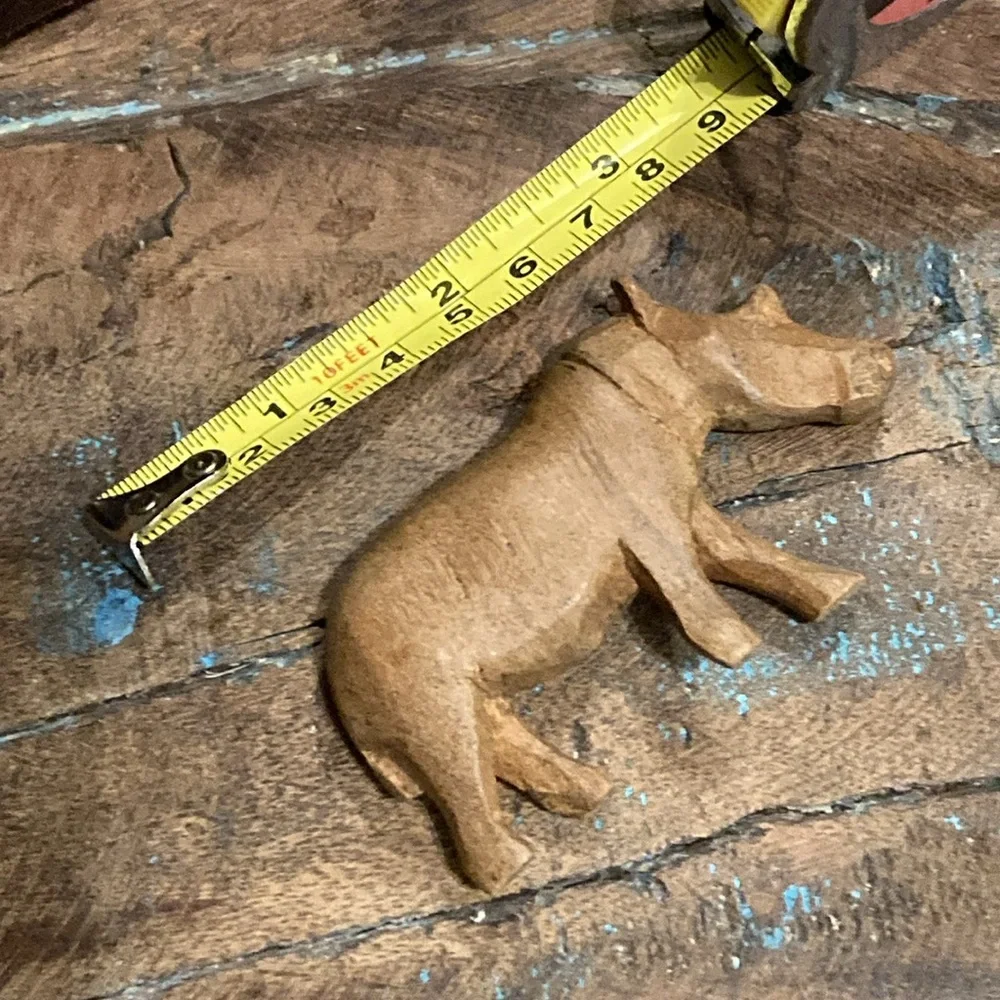 Vintage hand carved wooden hippo - Picture 6 of 9